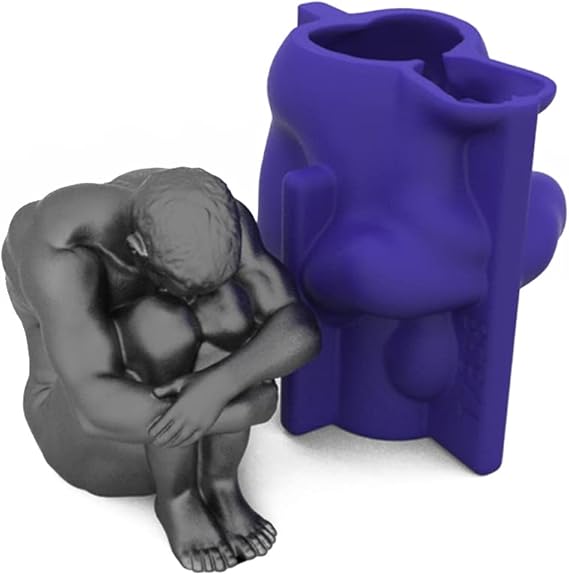 3D Human Body Mold Silicone Large Fondant for Chocolate Soap Portrait Plaster Make Silicone for Resin Casting Resin for Chocolate Baking