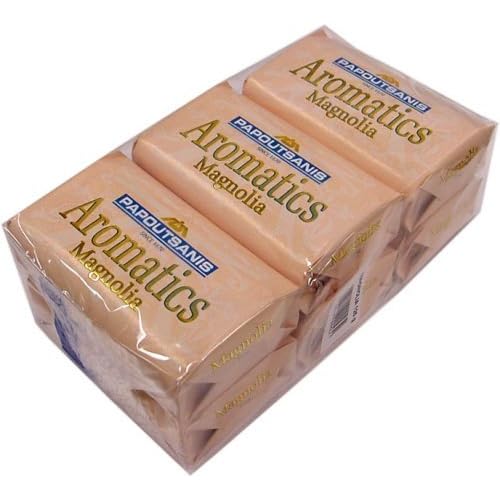 Papoutsanis Aromatics Greek Soap Magnolia 6 عبوة من 4 oz Bars