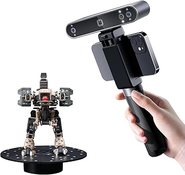 Revopoint POP3 زائد 3 D الماسح الضوئي للطباعة 3 D، يده 3 D طابعة الماسح الضوئي 0.04 mm الدقة، كامل اللون المسح الضوئي للكائن المتوسط، ودعم الروبوت/دائرة الرقابة الداخلية/الفوز/ماكوس، قياسي