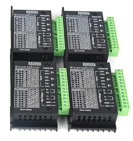 4 حزمة TB6600 محرك السائر ، Nema 17/23/34 وحدة تحكم CNC بمحرك السائر ، 4A 9-42V وحدة تحكم محرك السائر ل 42/57/86 محرك السائر ، محاور مفردة مرحلتين هجين   