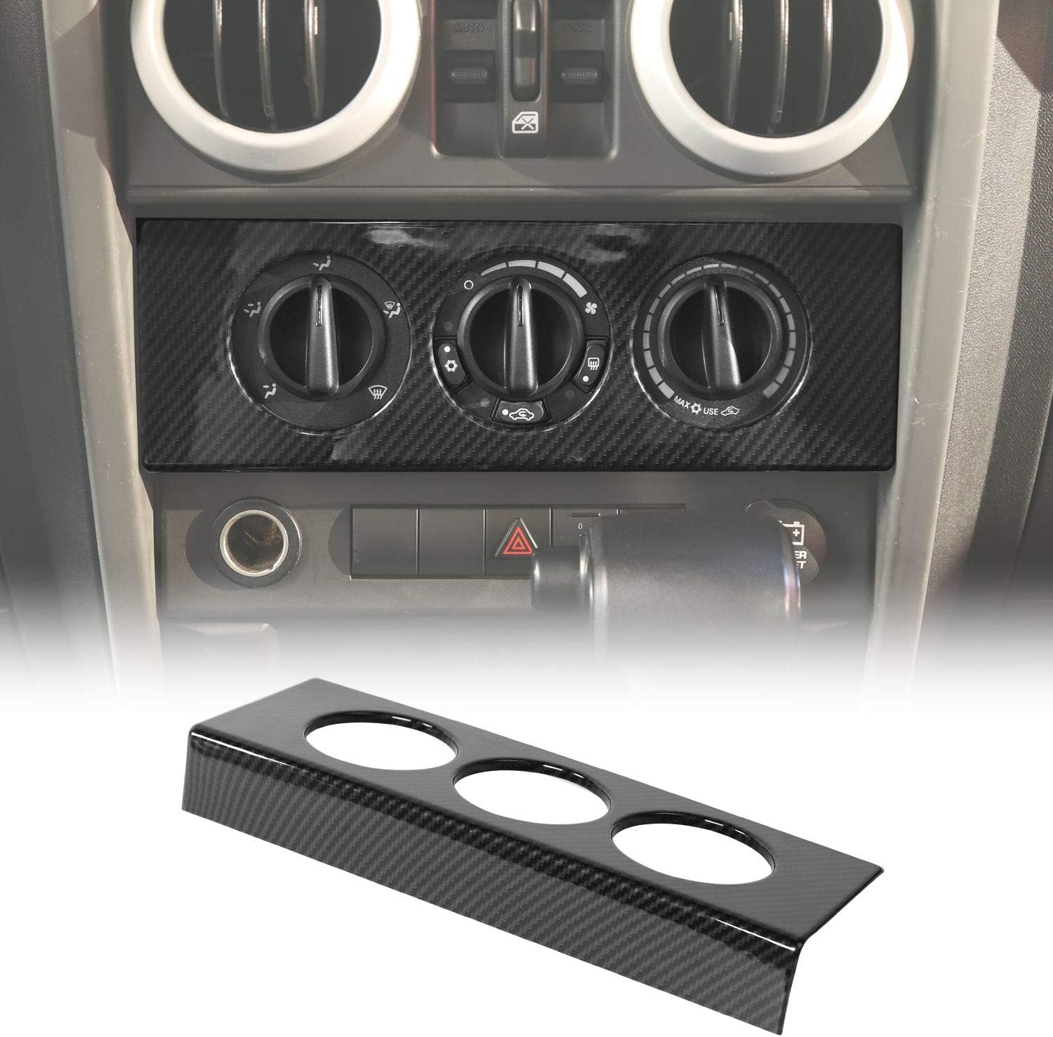 Buy JeCar Air Conditioner Switch Panel Trim Cover ABS Interior Accessories  for 2007-2010 Jeep Wrangler JK JKU Sport Sahara Rubicon X, Carbon Fiber  Texture Online at Lowest Price in Ubuy Qatar. B0834XY4JL